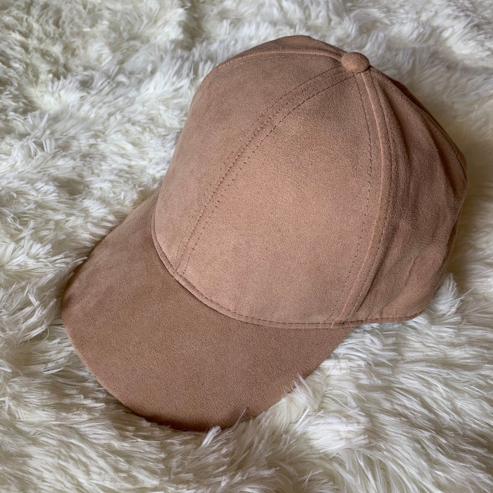H&M Tan Faux Suede Baseball Hat